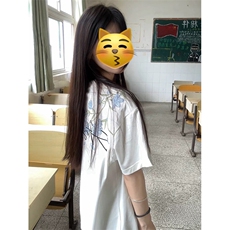 万针全刺绣解构设计260克重磅双纱纯棉高品质美式高街短袖T恤特35，男装T恤，电商A486-1