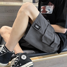 多口袋工装休闲短裤男潮流ins潮牌沙滩裤夏季新款宽松运动五分裤，男装牛仔裤，星座505-2（原电商A260-1)