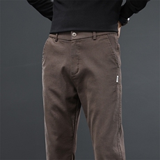 男士休闲裤修身抗皱直筒垂顺裤子秋冬新款商务百搭长裤D6060-P45，男装休闲裤，星座509