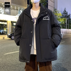 港风冬季新款立领白鸭绒羽绒服男潮宽松印花YR6185P195控258