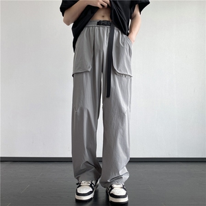 抖音品质夏季新款自带腰带透气宽松休闲裤B315-K24229-特p40控78图片