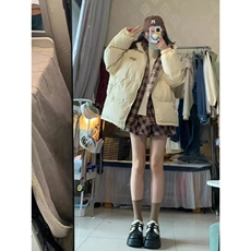 棉服男女冬季假两件宽松面包服加厚潮牌情侣外套2023学生棉袄保暖，男装棉衣，星座218-8