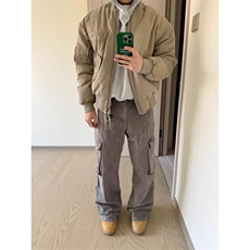 网图美潮boxy正肩cleanfit短款工装夹克棉服外套W1873/特P88，男装夹克，电商B350