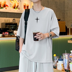 夏季清爽T桖时尚百搭夏装冰丝舒适跑步运动TT352-特批-36，男装T恤，星座718