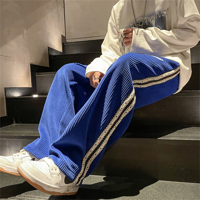 特P38秋款织带秋款裤子长裤美式拖地裤直筒休闲裤宽松设计K2211,男装休闲裤,电商B370