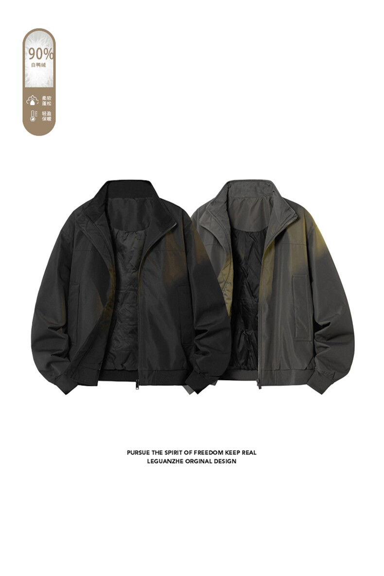 广检90%白鸭绒冬季白底羽绒服充绒量75gM-5XHY25598-特P109,男装羽绒服,电商A022