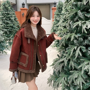 新款！冬装皮毛一体羊羔毛外套2C133-8808-P180-K268图片
