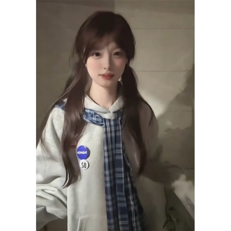 男女美式复古连帽卫衣宽松情侣休闲运动上衣外套潮,女装短外套,四季星座505