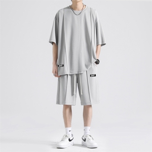 休闲时尚套装男夏季篮球运动潮牌一套搭配短袖短裤  TZ51-特批70图片