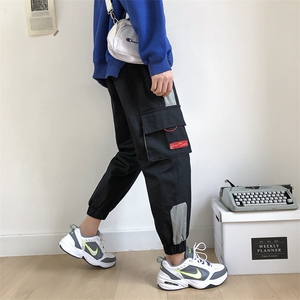 港风男裤九分裤休闲裤哈伦长裤工装裤子D309-2 KZ01图片