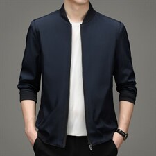 2023年男士外套韩版潮流印花夹克男春秋季新款中年棒球领上衣外穿，男装夹克，电商B212（原钱塘6029）