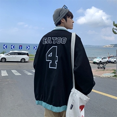 男夹克青少年翻领长袖数字图案潮夹克J614P46，男装夹克，星座1116-2