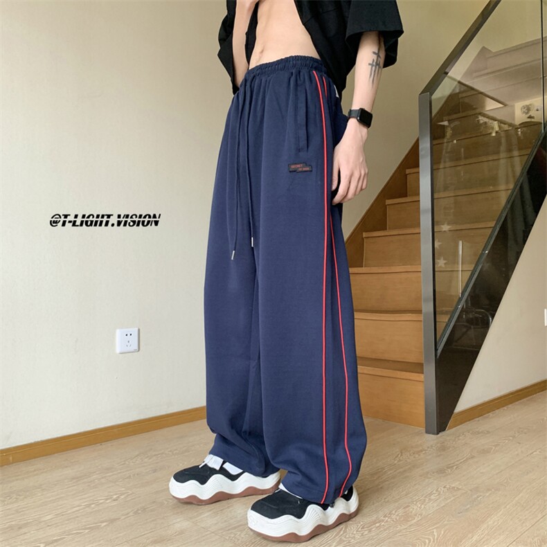欧美高街抽绳运动裤男女新款宽松休闲裤子阔腿束脚卫裤MK282-p43,男装休闲裤,星座1008