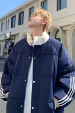 ！2025秋冬新款男士潮牌立领棉衣情侣撞色棉服外套MY200特P75，男装棉衣，电商B220