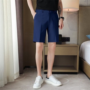 休闲西装短裤男士韩版潮流松紧腰五分裤西裤中裤子马裤 KS55图片