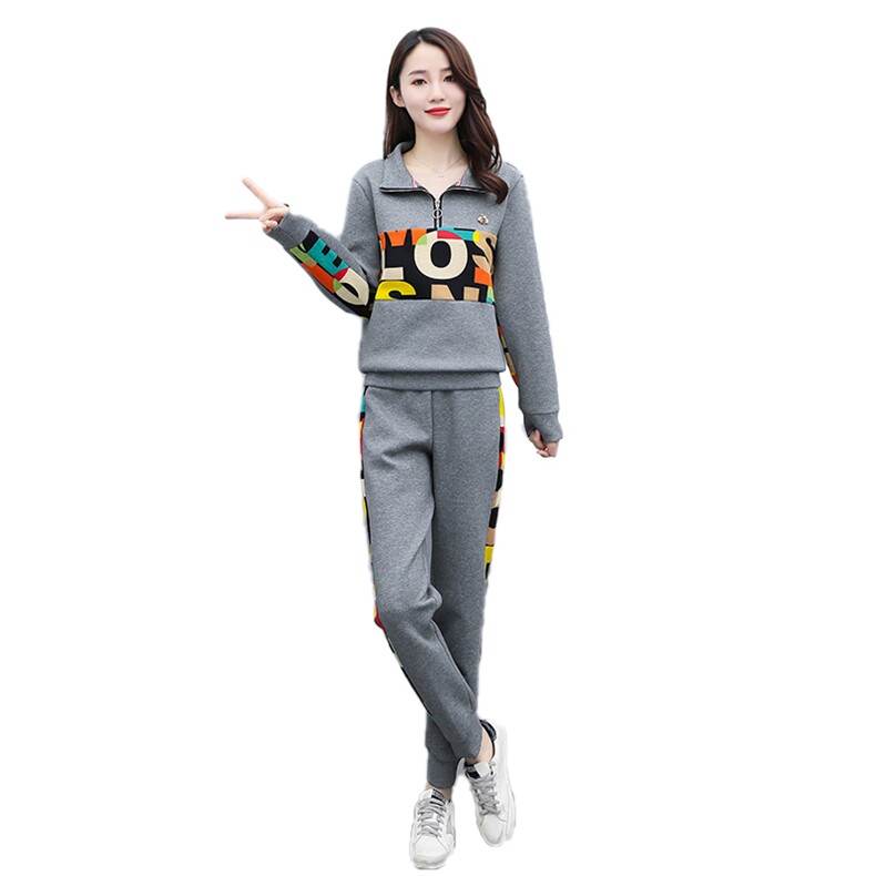 2021春秋季新款时尚优雅舒适运动套装，女装运动套装，贵人树