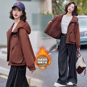 加绒加厚派克棉服女2024新款冬季保暖小个子宽松休闲百搭棉衣外套图片