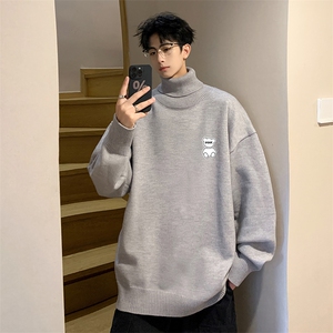 控68高领毛衣男士大码内搭毛线衣男 GM45292-P45加绒款-P65图片