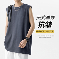 无袖背心垂顺抗皱亲肤时尚潮流夏季清爽T恤TT380-特批3155，男装T恤，星座718