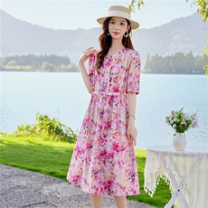 6310时尚印花连衣裙，女装连衣裙，倪叶myz