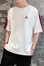 短袖t恤男士2021夏季新款青少年半截袖汗衫潮流上衣DS350TP25，男装T恤，电商A102