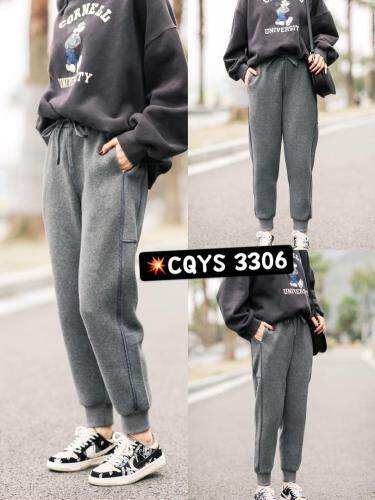 【现货】冬季加绒卫裤，女装休闲裤，淳·清衣社