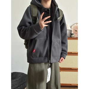 摇粒绒连帽拉链卫衣外套1302-GS02-P55 成分100聚酯纤维图片