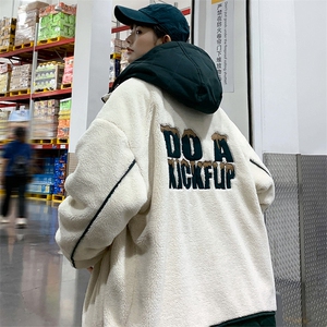 2023冬款中性羊羔绒棉服加绒休闲棉衣外套男女 8336-P130控价178图片