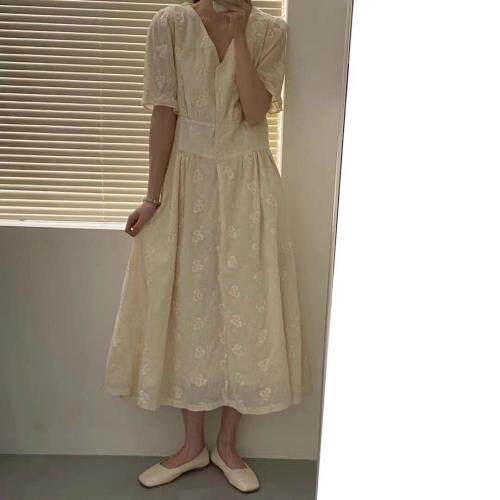 夏季新款韩版绣花蕾丝连衣裙，女装连衣裙，And·Fan 范