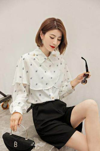 秋装新款雪纺衬衫，女装衬衫，莎咔