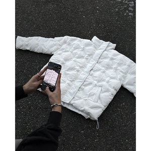 自家图现货！立领格子棉服外套设计感小众棉衣R211-P118/已注册图片