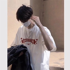 可设48小时发货支持抖音得物来样二开230克重磅美式短袖t恤MT368，男装T恤，电商A486