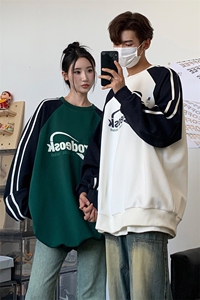 情侣装秋装2025新款韩版宽松拼色卫衣秋季潮男女学生外套S234-P58图片
