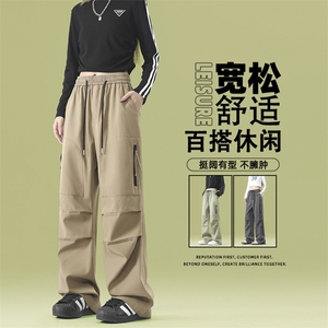 阔腿伞兵工装裤男款宽松直筒休闲裤美式痞帅长裤子1210-特批-32图片