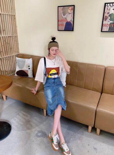 现货，2021年春夏款牛仔裙，女装，坚持到底