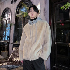 美式重磅解构水貂毛棉服外套男女冬季新款皮毛一体连帽夹克My816，男装夹克，星座903-1