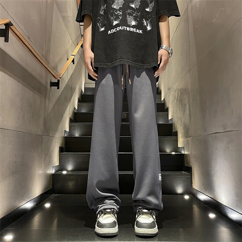 黑色牛仔裤直筒宽松青少年2024新款阔腿裤子K938特批-32,男装休闲裤,星座718-1