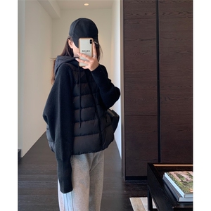 现货 针织拼接棉服女短款保暖棉衣小个子外套MY555特P85图片
