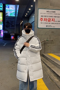 90%绒羽绒服 D5580-TP235328 情侣冬季休闲宽松百搭长款外套图片