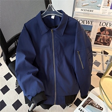 复古飞行夹克外套男潮牌高级感翻领短款棒球服5505P57，男装夹克，星座410-2