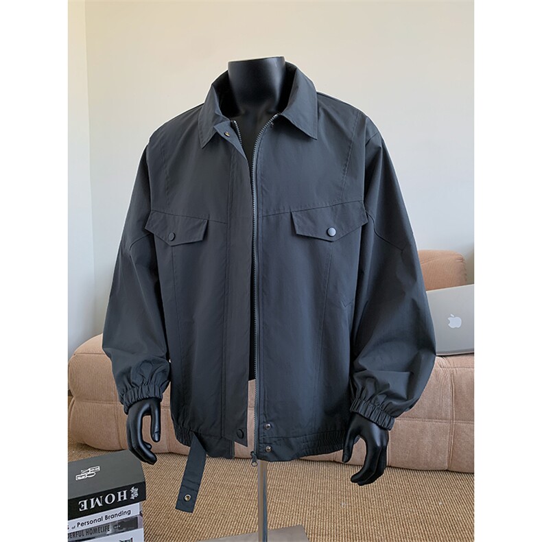 JK5005/P65秋装新款个性纯色立领工装夹克男潮流上衣飞行员外套,男装夹克,电商A141