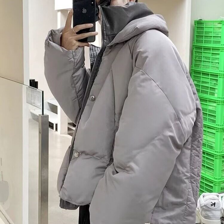 美式短款棉服时尚立领加厚棉衣男冬季潮牌设计宽松面包服百搭棉袄,男装棉衣,星座506A