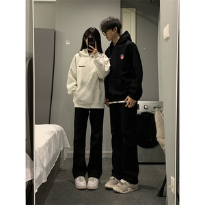 抖音得物二开现货供应 春装重磅美式高街宽松连帽卫衣 DL3001图片