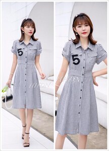 格子连衣裙,女装连衣裙,红火丹妮