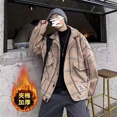 1506-1/M24061/P68新款翻领韩系翻领宽松外套中长款毛呢男秋冬，女装短外套，星座1506-1