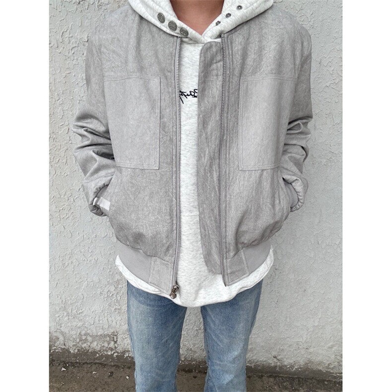 【有货】JK32HH-P68cleanfit外套男春季高级感棒球服飞行员夹克,男装夹克,星座1007（原301D）