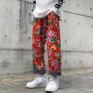 K203男女加绒加厚保暖防寒收脚裤新中式团队表演出裤子潮上款差价图片