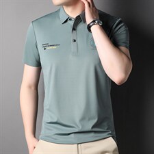 体恤商务休闲翻领polo衫宽松2023夏装新款体恤纯色中年男士保罗衫，男装T恤，电商B212（原钱塘6029）