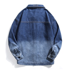 水洗刺绣牛仔夹克春季男士渐变色牛仔外套XZ310B-3-NZ1998--P75，男装工装外套，星座310B-3