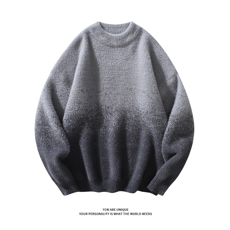 冬季新款D5588-TP50控价78仿貂毛渐变休闲宽松软糯套头针织毛衣，男装针织衫/毛衣，电商A102